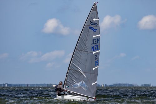 Greg Wilcox sailing in the practice race with a Ceilidh Mast. Photo thanks to Robert Deaves